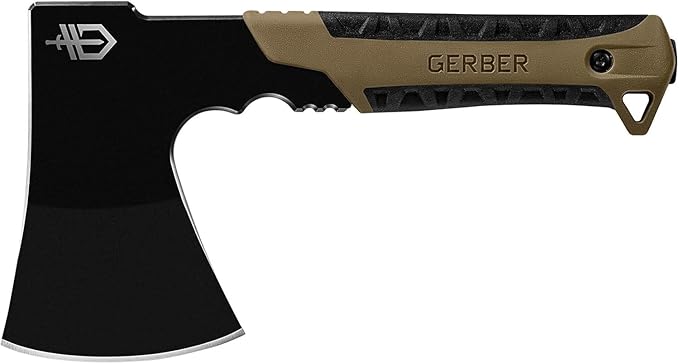 Gerber Gear Pack Hatchet - 3.5" Steel Blade Axe with Full Tang - Survival, Bushcraft and Camping Gear - with Mountable Nyl...