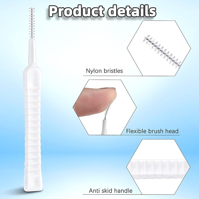 Patelai 60 Pcs Mini Shower Head Cleaner Brush Anti Clogging Nylon Cleaning Brush Multifunctional Shower Head Cleaner Nozzle for Window Slot, Phone, Keyboard, Car Vent, Little Gaps, 3D Printer Opening