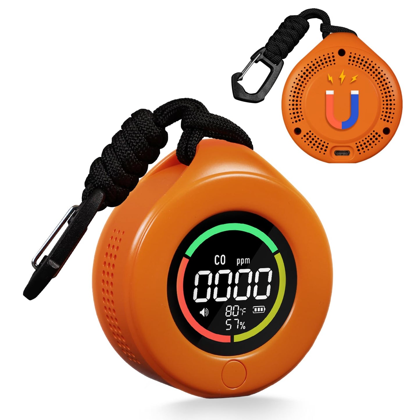 MOES Portable Carbon Monoxide Monitor for Travel Battery Powered CO Detector with Real Time Display for Hotel RV Camping and Temporary Use