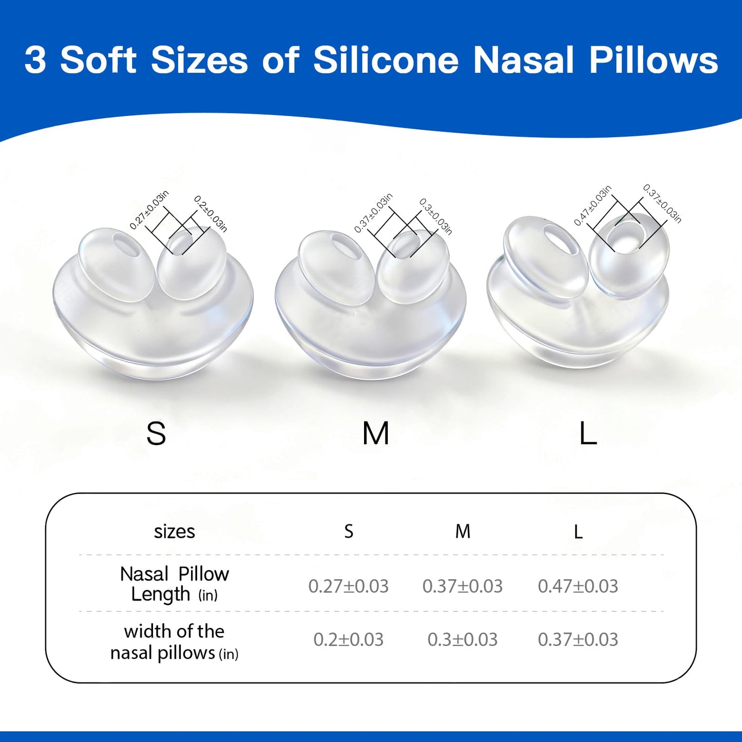 Chic Tree CPAP Nasal Pillow Mask, Nasal Pillow Set with Detachable Headgear, Frame, Tube and 3 Different Sizes of Nasal Pillows(S,M,L)