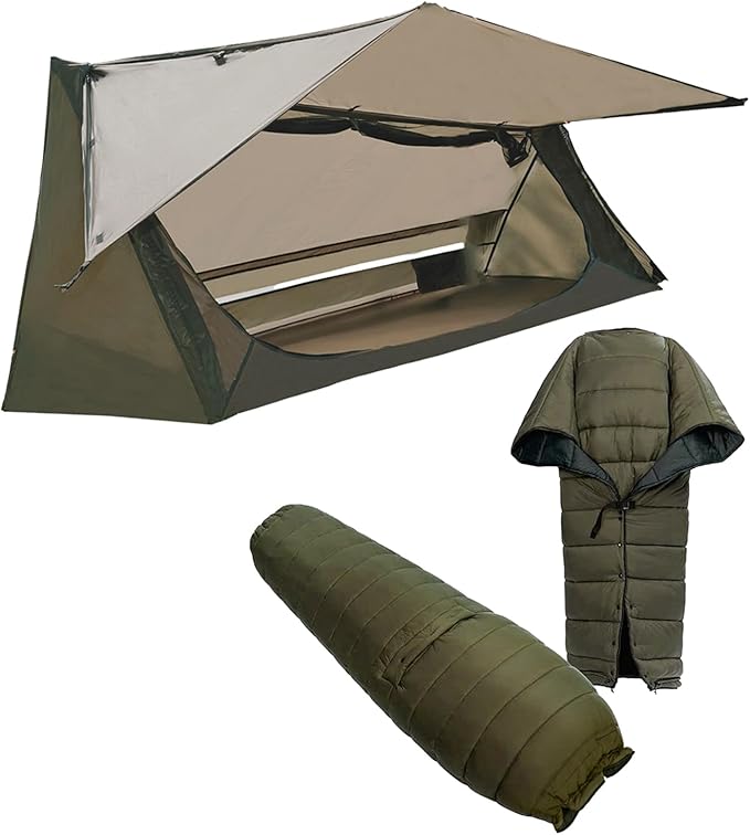 onewind Single Person Backpacking Tent with Topquilt, Ultralight Bivy Tent with Sleeping Bag