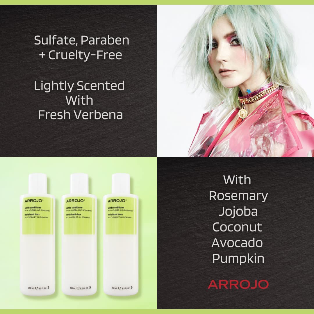 Arrojo Gentle Hair Conditioner - Gentle Conditioner to Add Luster, Shine & Moisture – Paraben & Sulfate Free Conditioner w/ Vitamin B5, Avocado Oil - Lightly Scented Cleansing Conditioner