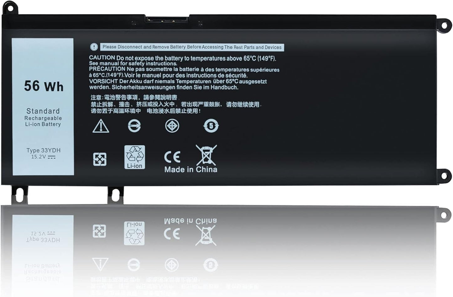 Ymawetia 33Ydh Battery Replacement For Dell Laptops15.2V 56Wh Battery Compatible With Dell Latitude 3490 3590 3580 3380 3480 Ins