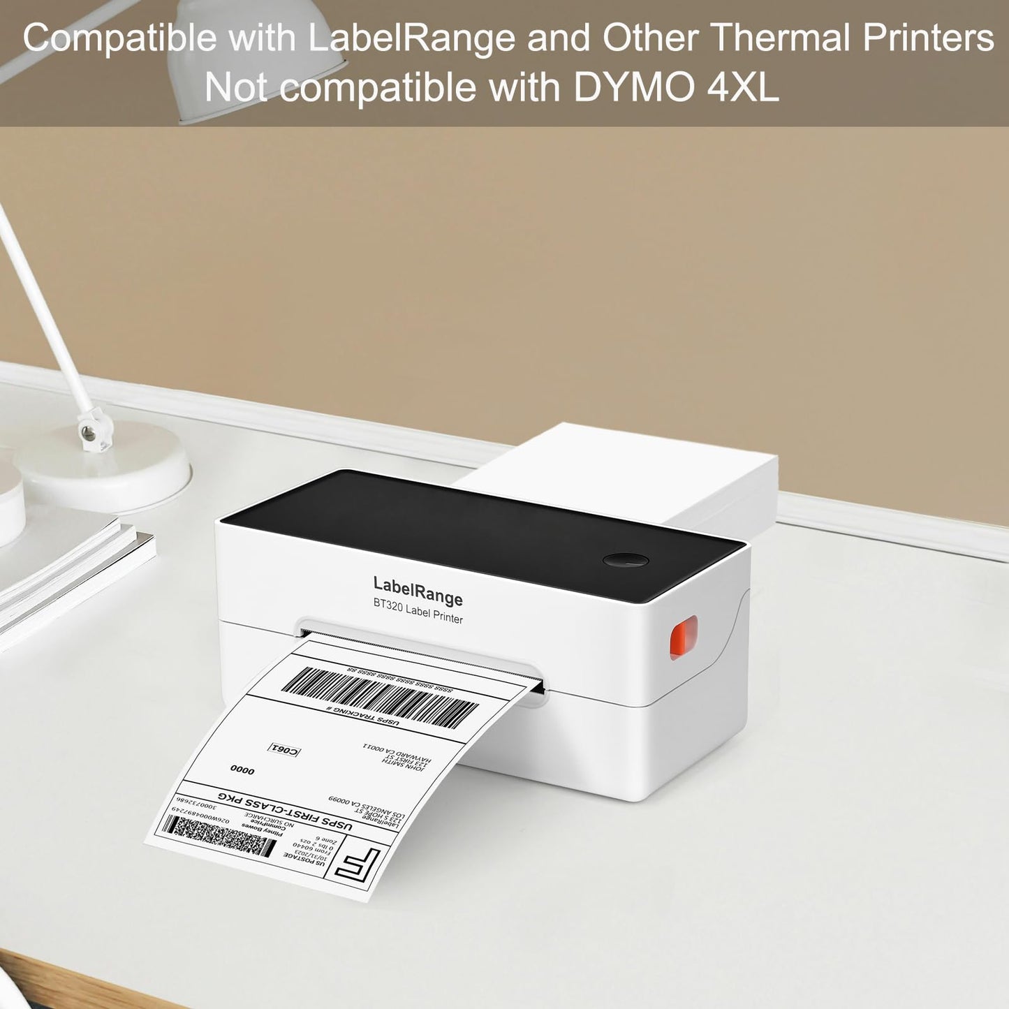LabelRange 4''X6'' Direct Thermal Shipping Labels (1000 4x6 Fan-fold Labels) - Permanent Adhesive Postage Labels - Commercial Grade - LabelRange/Rollo/Munbyn Compatible
