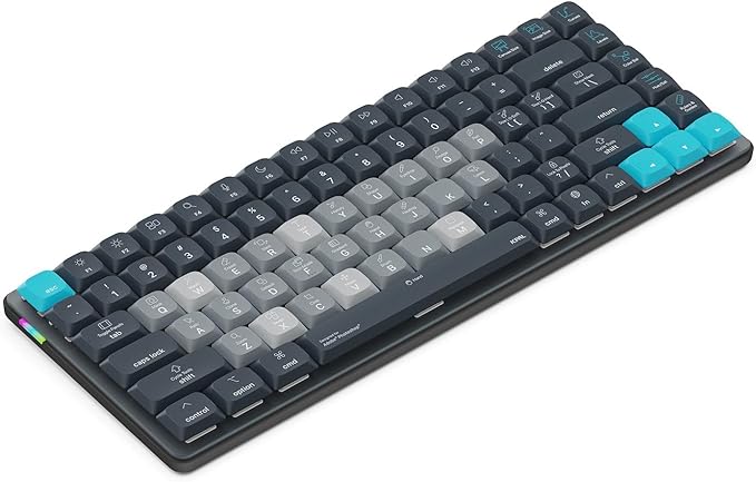 JCPAL Adobe Photoshop Keyboard • Dash Wireless Shortcut Keyboard for Mac and PC • Shortcut Hotkeys, Color-Coded Key Guide, Fully Customizable, Compact Low-Profile Design