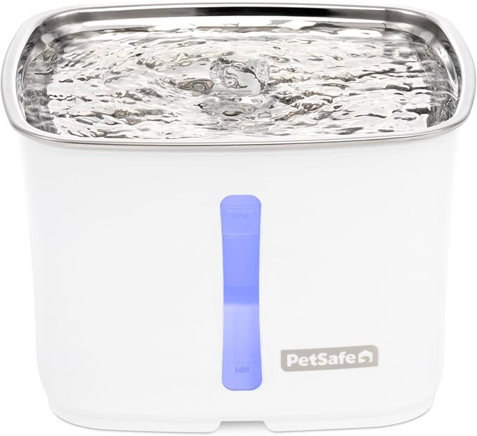 PetSafe Viva Pet Fountain - Encourages Healthy Hydration - Automatic Water Dispenser with Double Filtration - Ultra Quiet ...