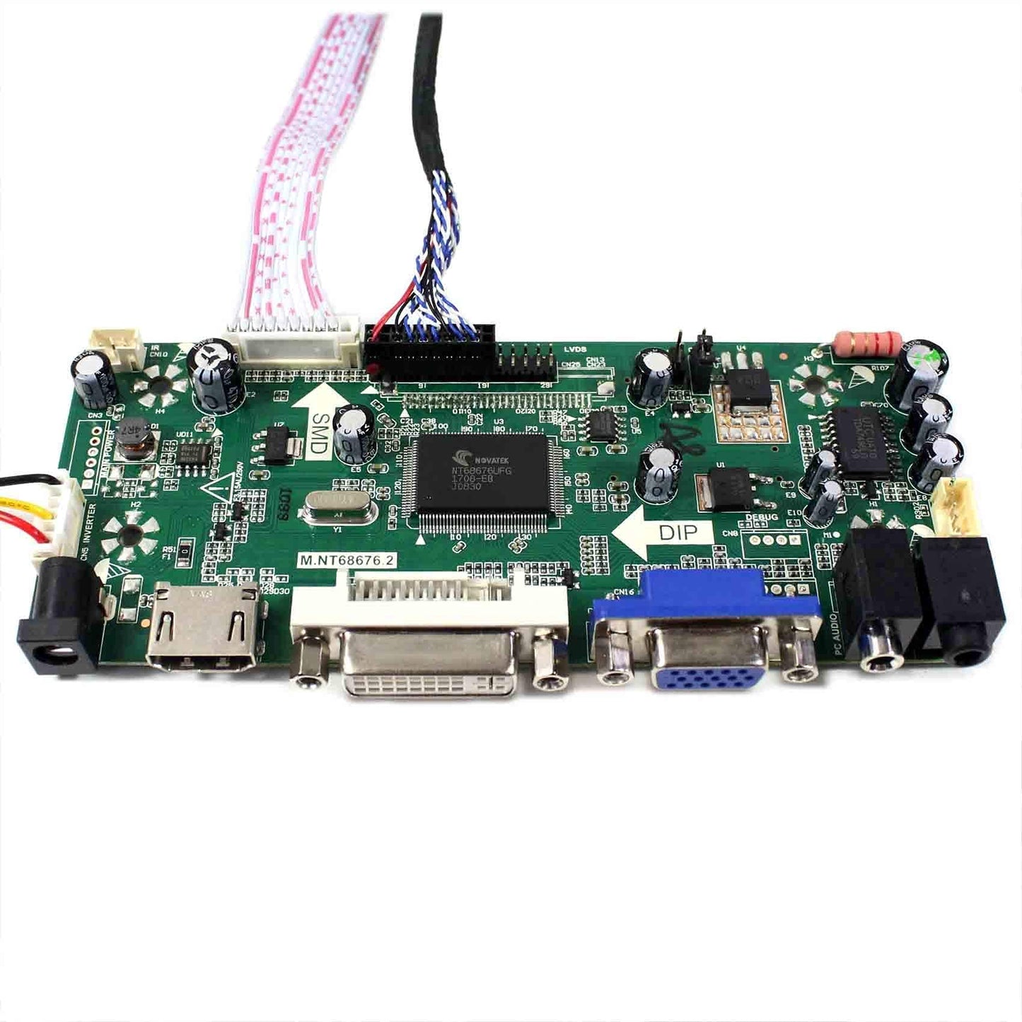 VSDISPLAY 14.9" 1280x390 LCD Screen LTA149B780F with DVI VGA Audio Controller Board 68676, for DIY Cabinet/Car Gauge Cluster/Digital Marquee Monitor