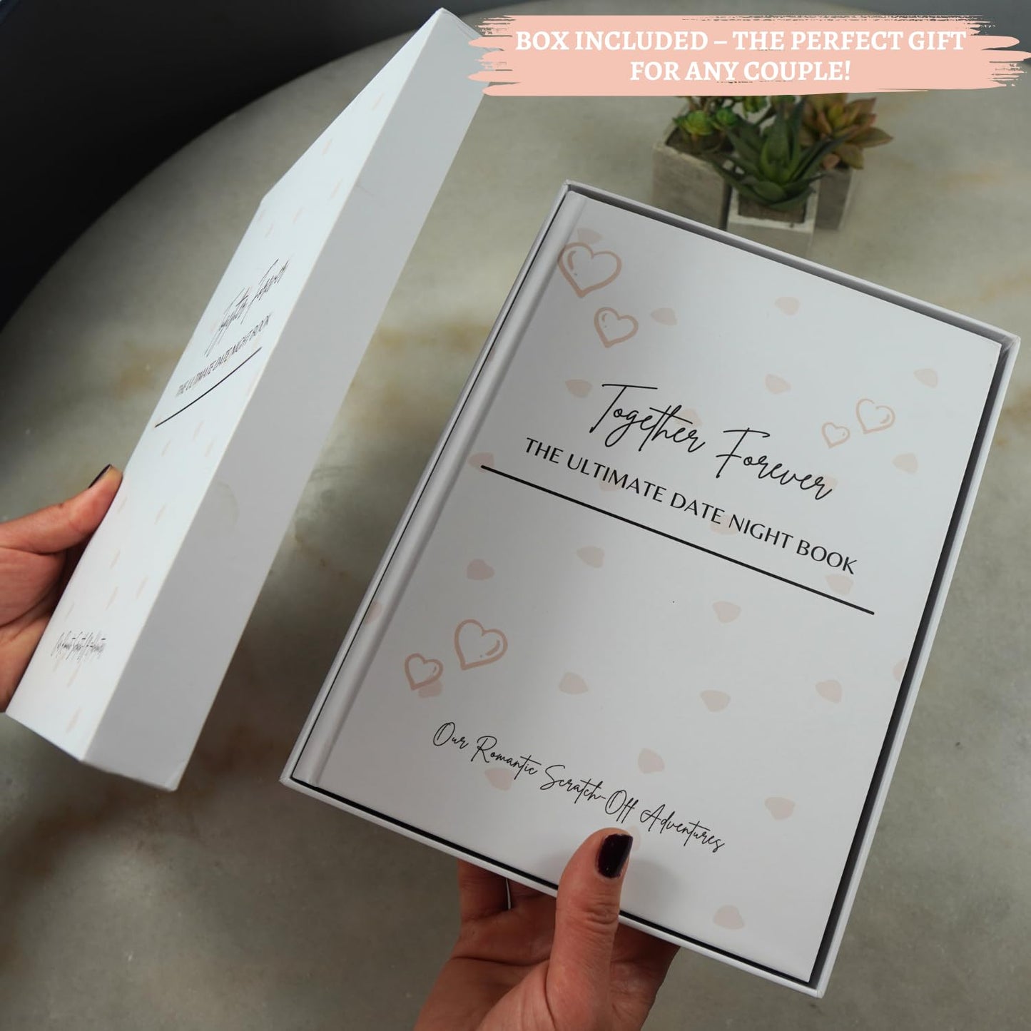 Together Forever Scratch-Off Date Night Book – 60 Unique & Romantic Date Ideas for Couples | Anniversary, Wedding, Valentine’s Gift, Couples Games, Memory Journal (11" x 9")