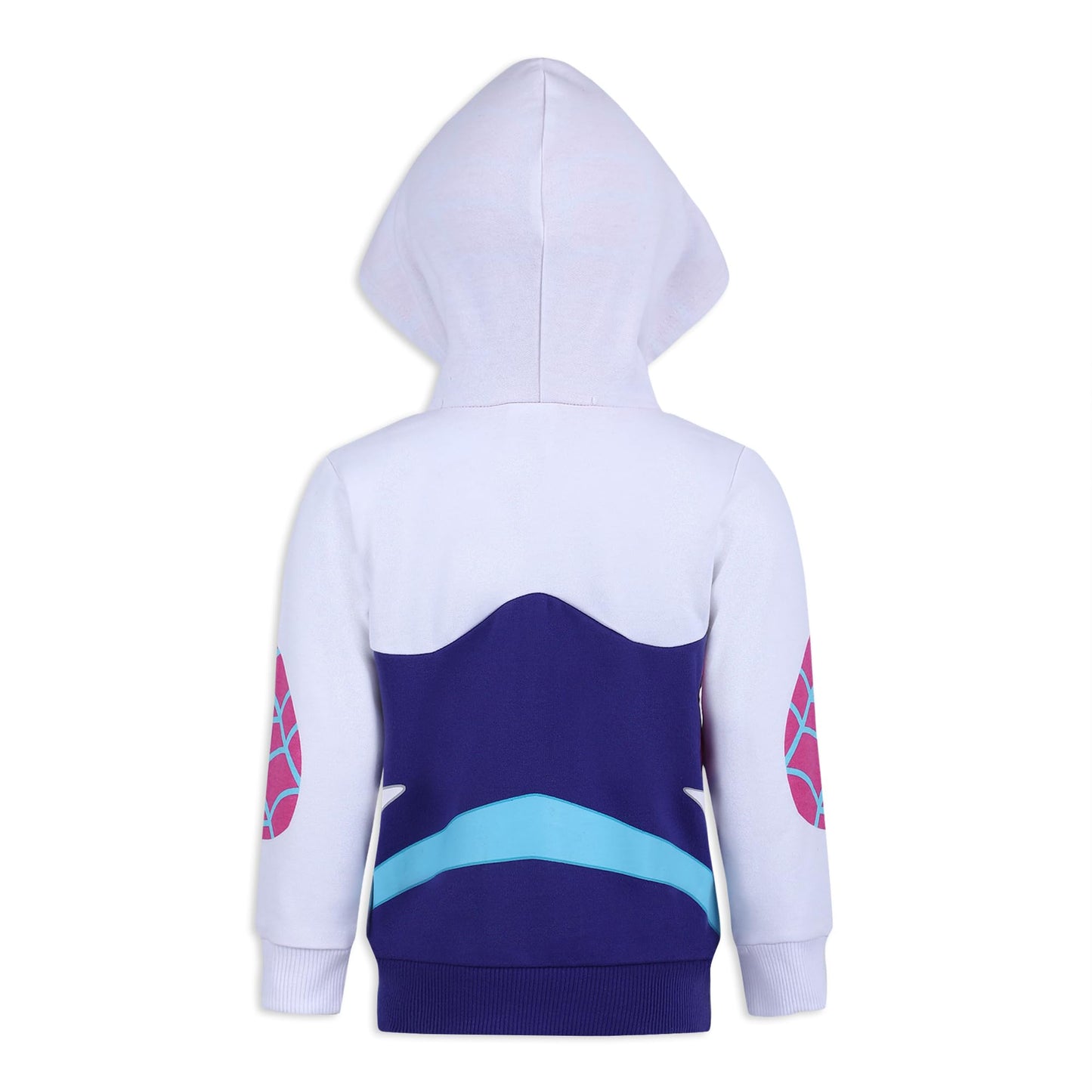 Marvel Girls Spider-Gwen Ghost Spider Zip Up Hooded Sweatshirt and Pants Set for Toddler and Big Kids