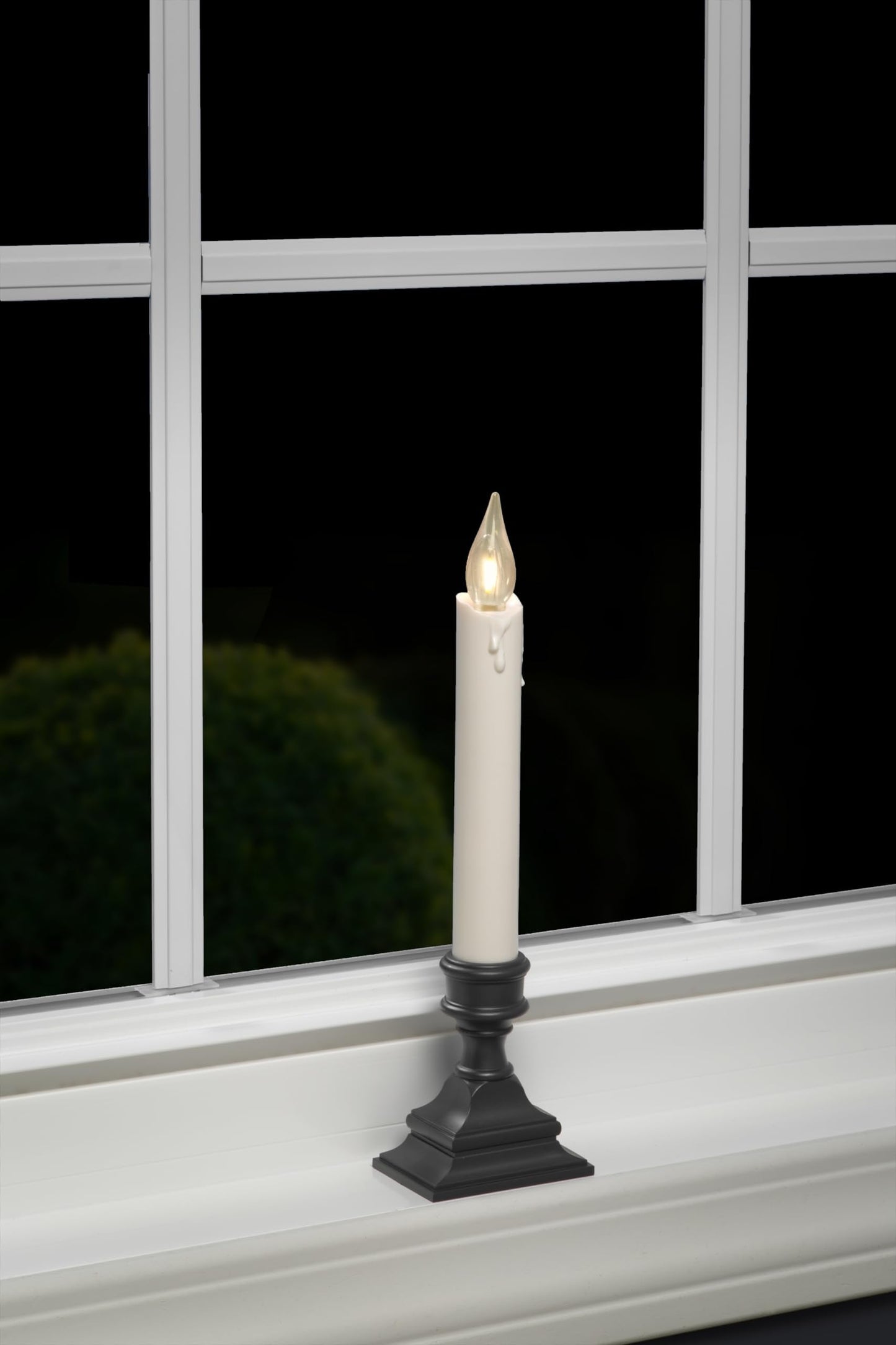 612 Vermont Vintage LED Battery Operated Window Candles with Timer, Bright Warm White Glow, VT-1806A-4 (Pack of 4, Antique Bronze)