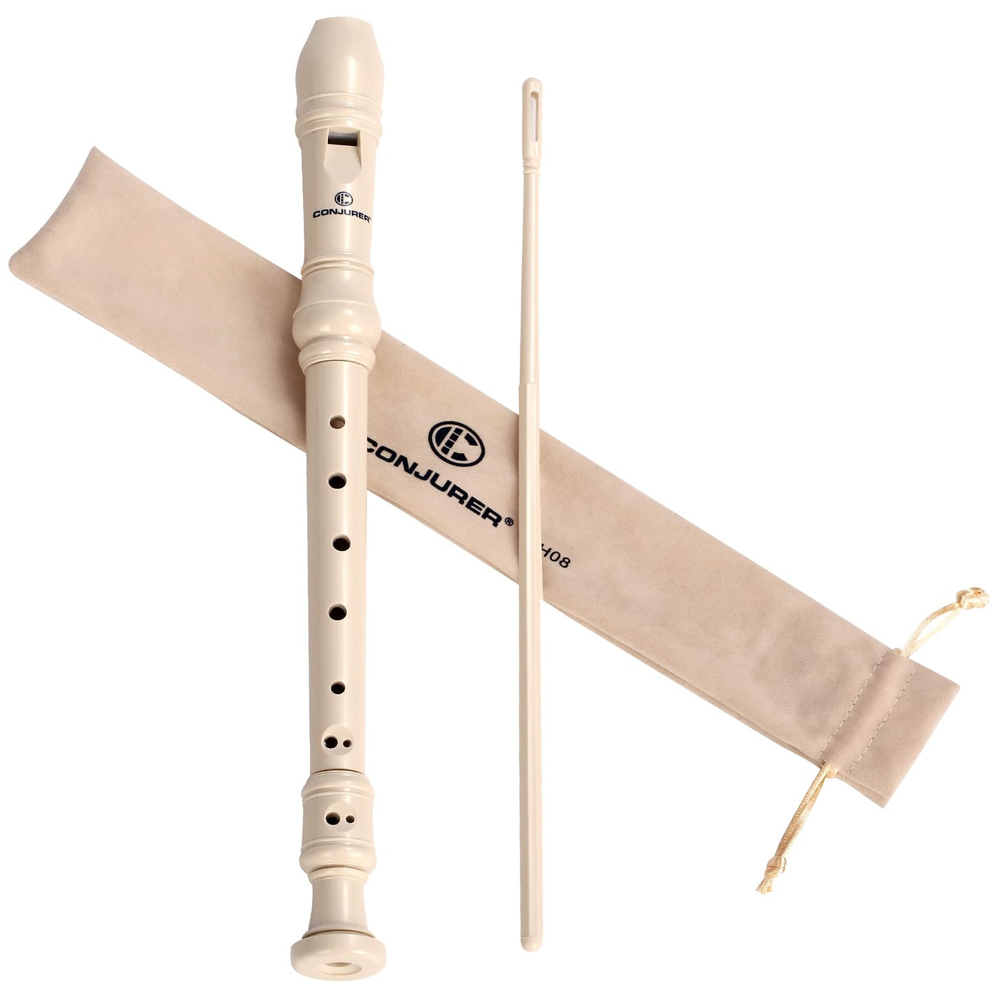 Soprano Recorder Instrument for Kids&Student - German Fingering 8 Hole Flute ABS Descant Recorders for Beginners with Cleaning R