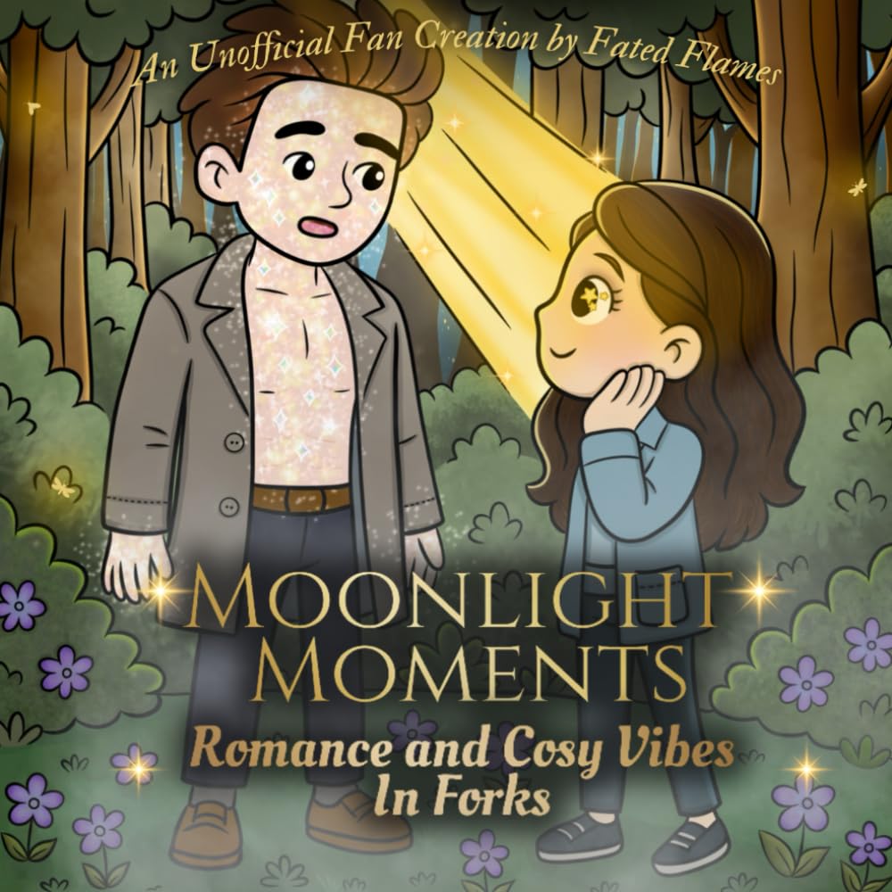 Moonlight Moments: Romance and Cosy Vibes in Forks A Hand-Drawn Colouring Book: Fan-Made Collection of Vampires, Wolves & Romantic Forest Scenes for Teens & Adults