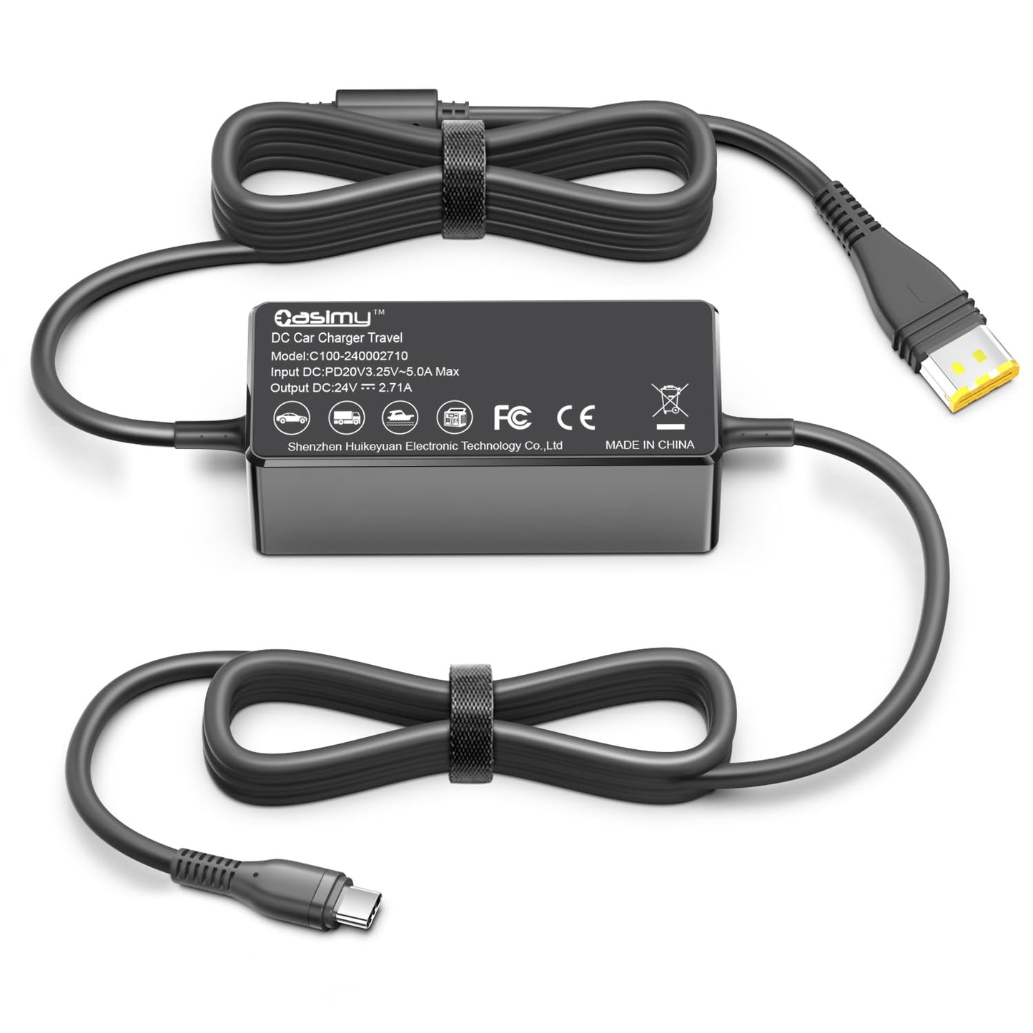 CASIMY PD USB-C 20V DC Coverter Charging Cable Cord Compatible with ResMed AirSense 11 Air 11 Airmini 65W 20W ResMed CPAP to 24V CPAP Battery Backup Adapter Charger Power Supply