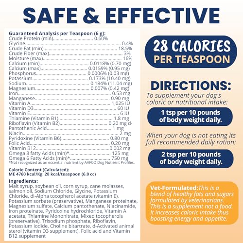 Under the Weather Pet Electrolytes Ready Cal Plus Gel for Dogs | Vet-Formulated High-Calorie Supplement for Dog & Puppy | ...