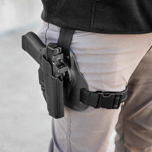 Tulster OWB Range+ Kydex Paddle Holster in Right Hand fits: Glock 19 / 19X / 23/25 / 32/44 / 45 | Optic Cut Outside The Waistband Open Carry