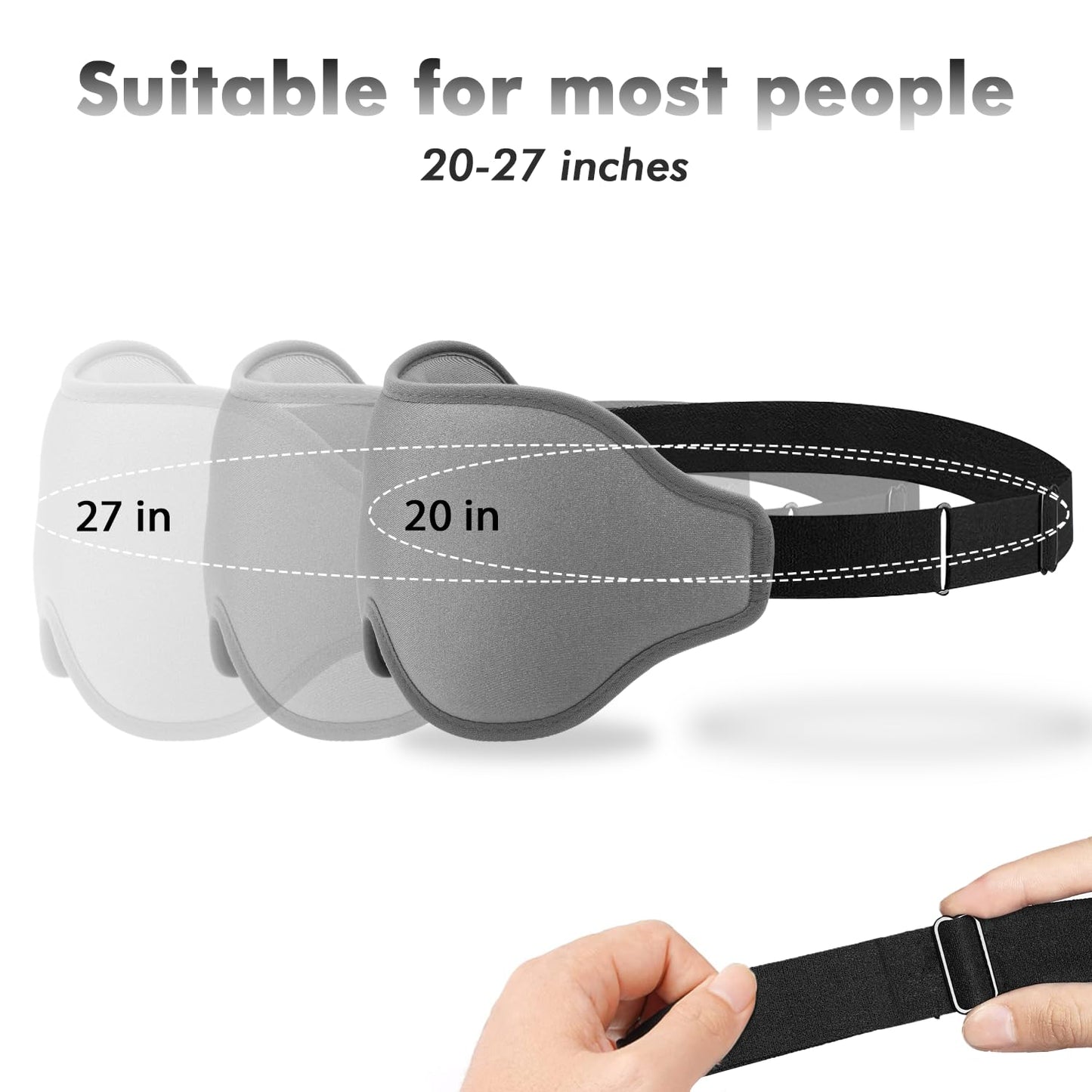 Sleep Eye Mask for Men Women, Lash Extensions 3D Sleeping Mask, Travel Blackout Night Blindfold Eye Shade Cover with Adjustable Strap (Grey-3D)