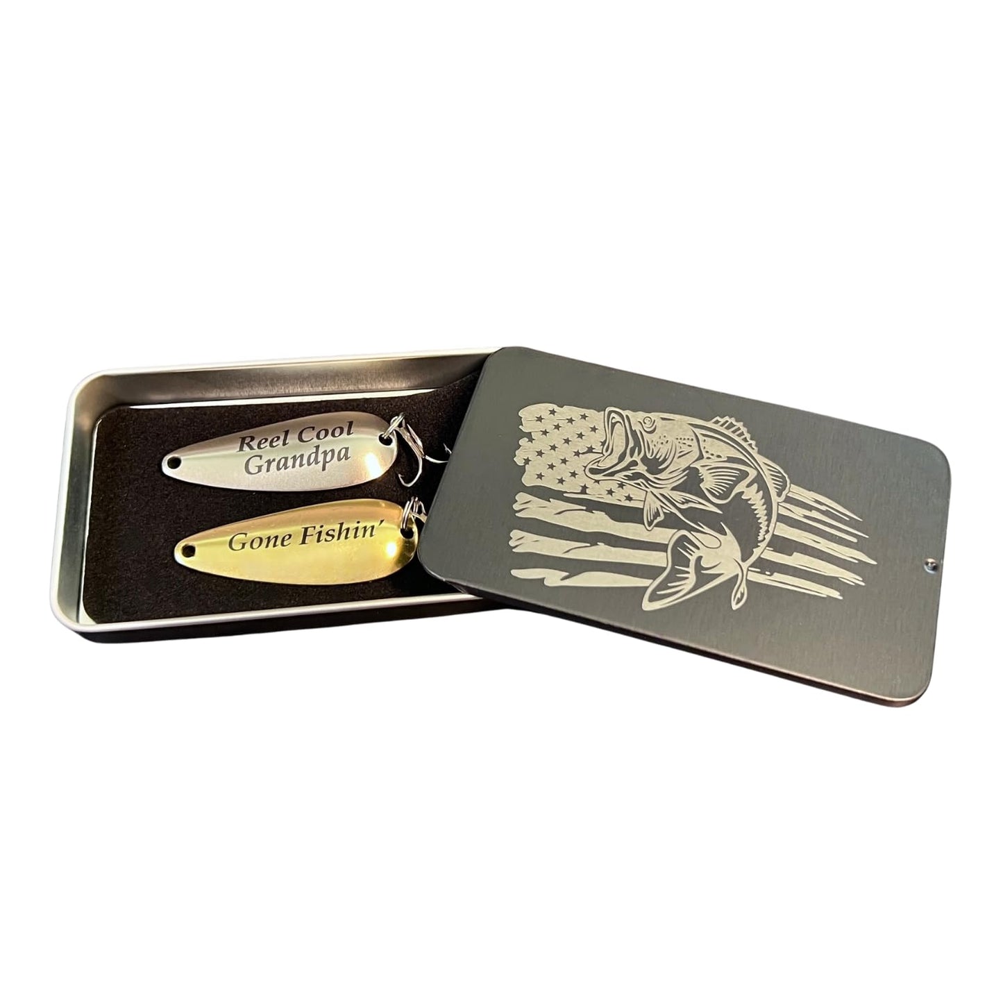 Fishing Gift for Grandpa - Engraved Fish Hook - Fathers Day - Birthday Present - New Grandparent - From Grandkids