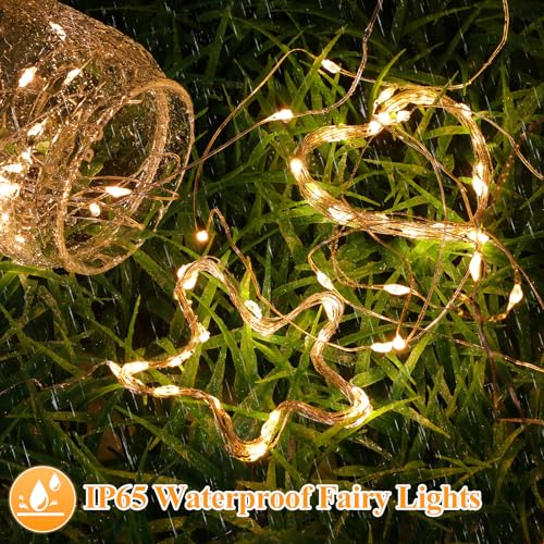 Lakumu 12-Pack Fairy Lights Battery Operated Lights-7FT 20LEDs String Lights, Waterproof Battery Powered Firefly Lights fo...