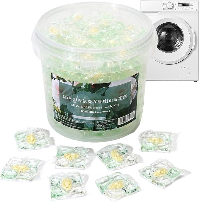 Laundry Pods - Powerful Fragrant Concentrated Detergent | Long Lasting Color Protector Fabric Softener | Scent Booster Stain Remover Deep Cleaning capsuless For Home, Dorm, Apartment, Bathroom