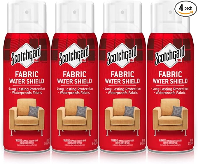 Scotchgard Fabric Water Shield, Water Repellent Spray for Clothing and Household Upholstery Items, Long-Lasting Water Repellent, Four 10 Oz (Pack of 4)