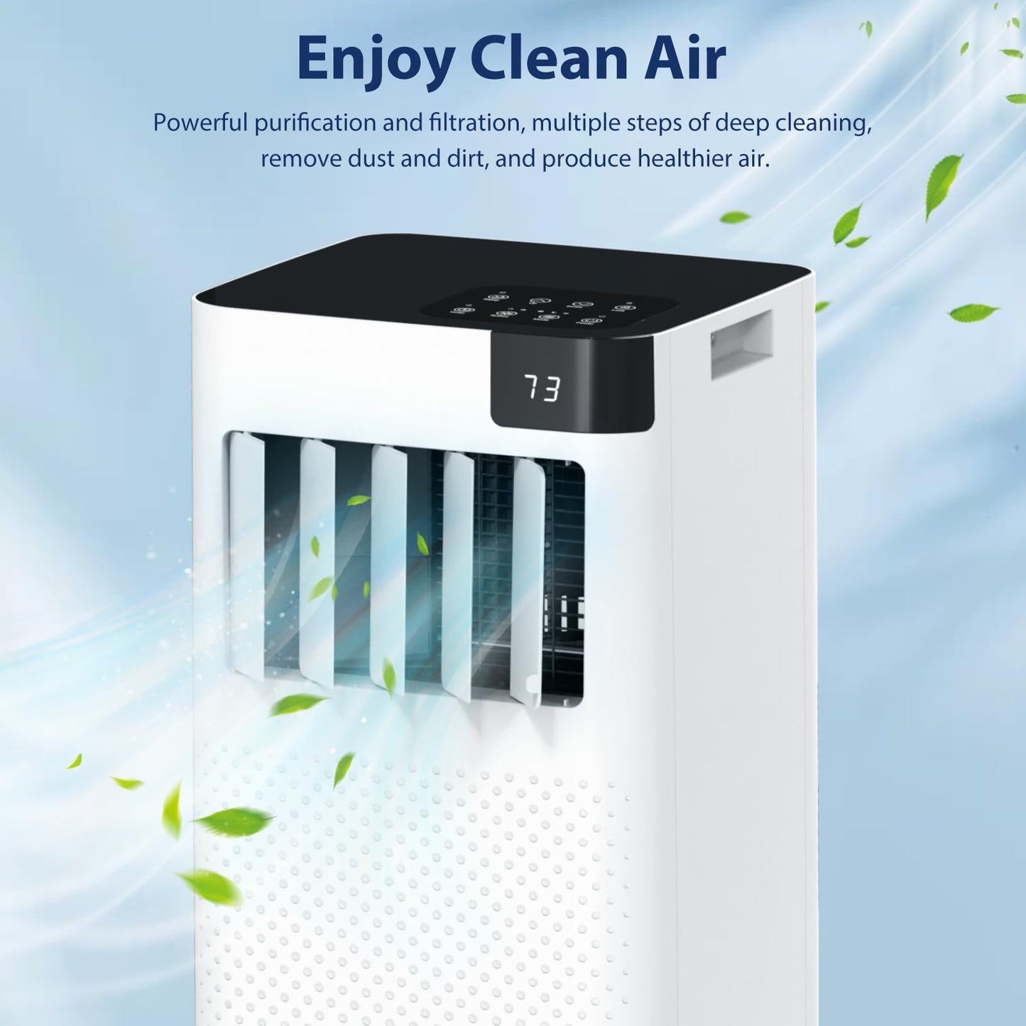 Antarctic Star Portable Air Conditioner 10000 BTU,5-in-1 AC Unit with Cool, Dehumidifier, Fan, Sleep & Timer Modes, Auto Swing, Child Lock, Cools Up to 450 Sq.Ft, Air Conditioner for Bedroom Apartment