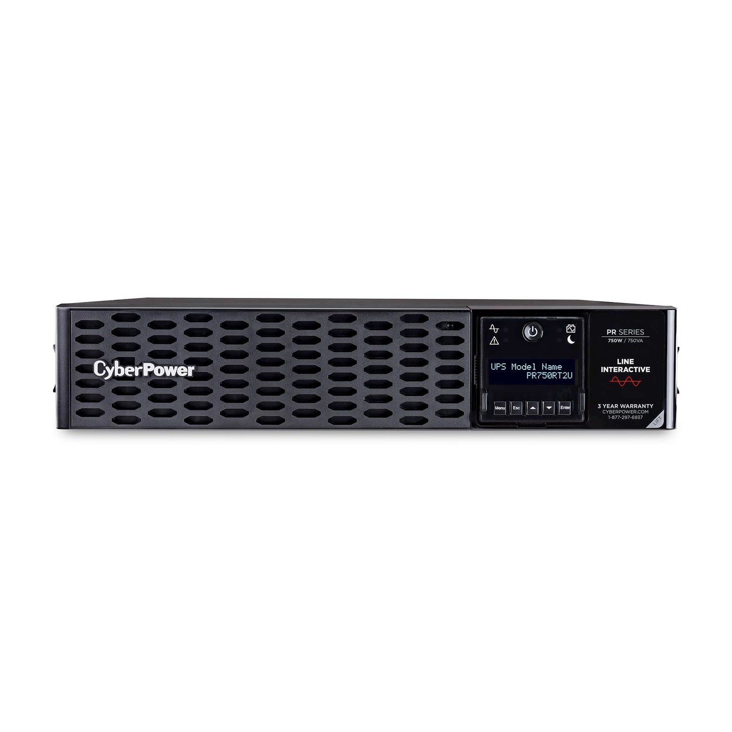 Cyberpower Pr1500Rt2Un Smart App Sinewave Ups System, 1500Va/1500W, 8 Outlets, 2U Rack/Tower, Rmcard205 Pre-Installed