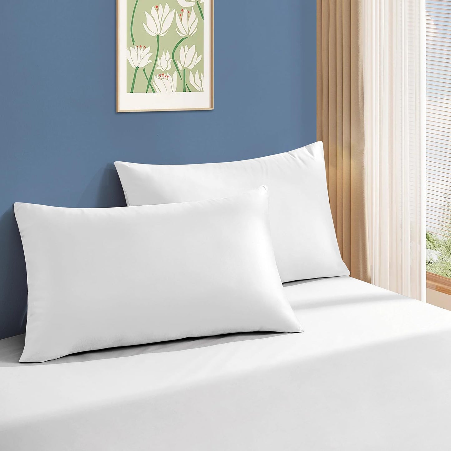 Sycoodeal Hotel Collection Bed Pillows for Sleeping 2 Pack,Standard Size Cooling Pillows,Hotel Quality with Premium Soft Down Alternative Fill for Side Stomach Back Sleepers