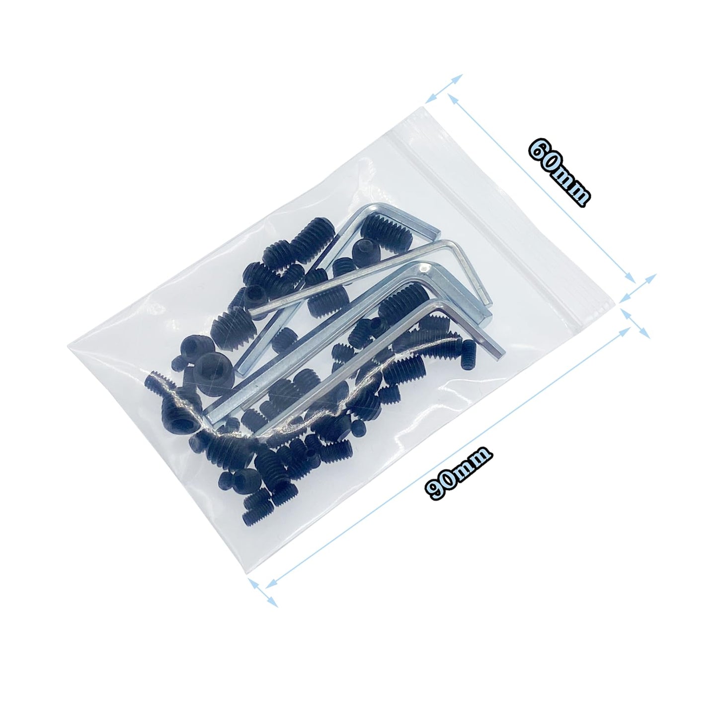 60pcs Set Screws, Set Screws Assortment Kit, Grub Screws M3 M4 M5 M6 M8 for Home Repair, Repair Furniture, Electronic Product, Install Door Lock, DIY, Fixtures, 12 Sizes