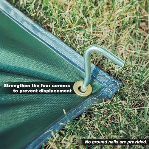 Thickened High-Density PE Tarpaulin Durable & Ultra-Light Tent Footprint, Portable Waterproof CampingTarp, Suitable for Mu...