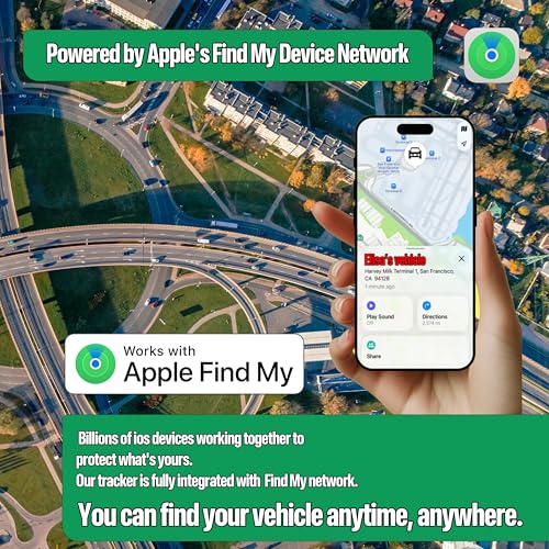 Magnetic Hidden GPS Tracker for Vehicles – Long Battery Life, No Subscription, Car Tracker Device Hidden (iOS Tracker)
