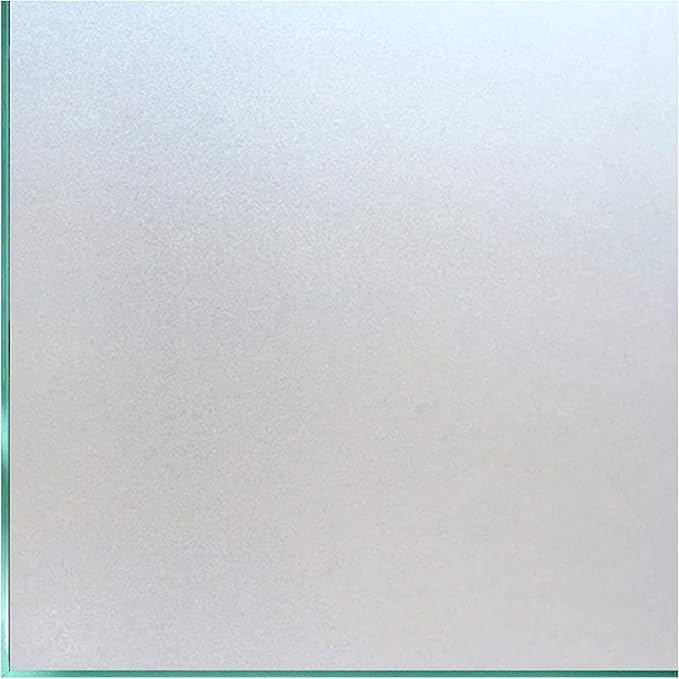 Coavas Window Privacy Film Frosted Glass Static Clings, Decorative Bathroom Door Privacy Film Day and Night, Heat UV Blocking Anti-Glare Frosting Stickers Renter Non-Adhesive, 45.2 x 157.5 Inch, Pure