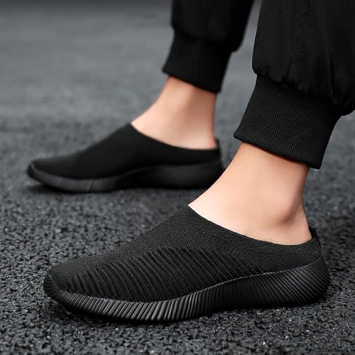 Women's Semi-Closed Active Mesh Slippers Slip-On Non-Slip Outdoor House Shoes Walking Shoes for Everyday Comfort