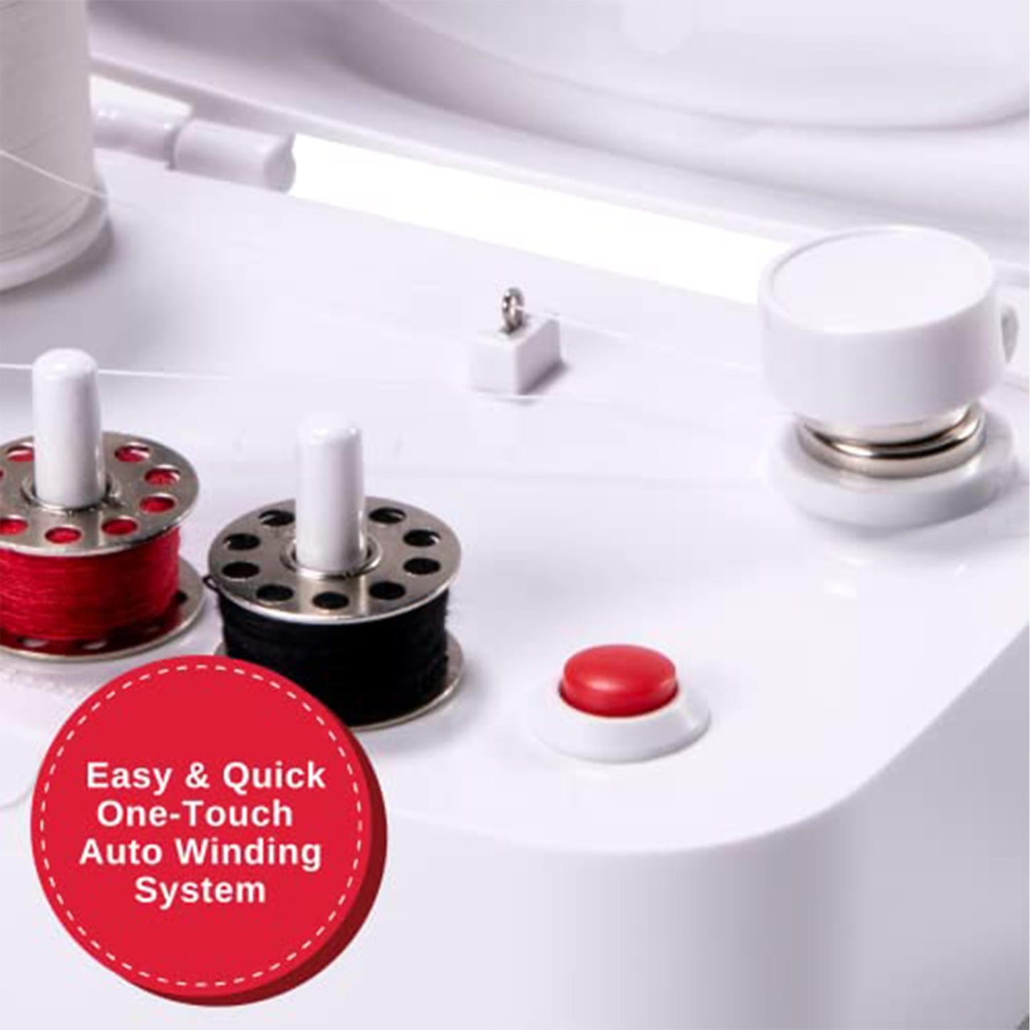 SINGER® 6380M Heavy Duty Sewing Machine with Extension Table for Larger Projects, Packed with Specialty Accessories + SINGER | Bobbin Winder for Sewing Machines - for Class 15 and 15J Bobbins