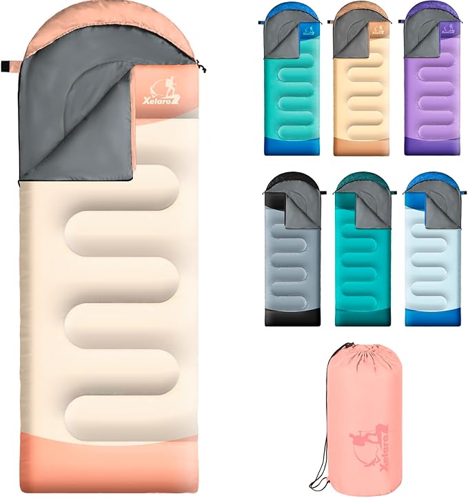Xelaro Sleeping Bags for Adults Kids - 3 Season Cold&Warm Weather Waterproof Camping Sleeping Bags - Lightweight Sleeping ...
