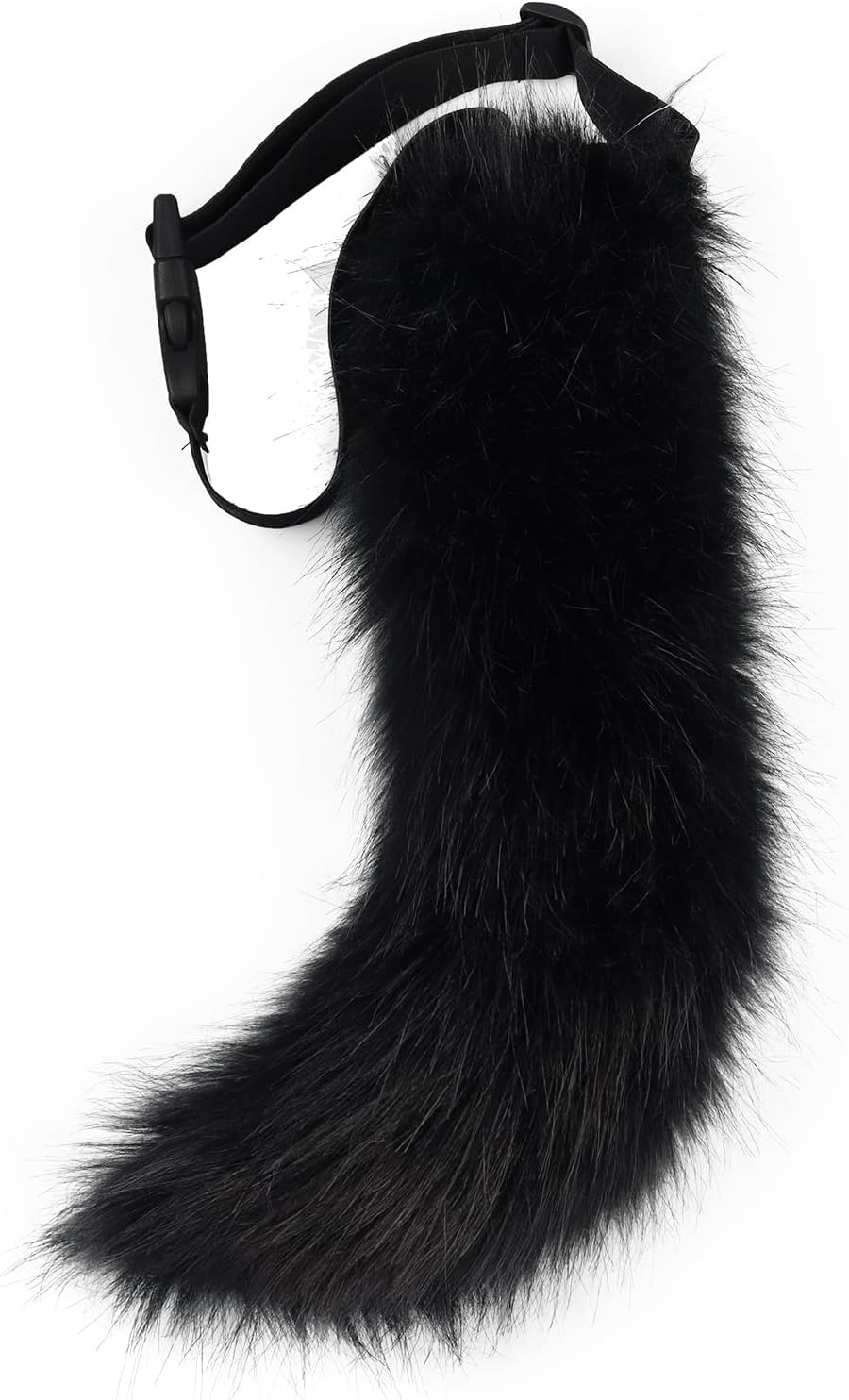 BANLAN Faux Fur Fox Costume Cat Tail Cosplay Halloween Christmas Party Costume One Size, Black