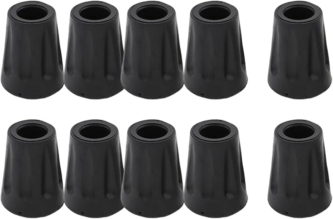 XINNIKESI Walking Cane, 10pack Universals Trekking Poles Caps Trekking Poles Protectors Rubber Sleeve for Asphalts and Gra...