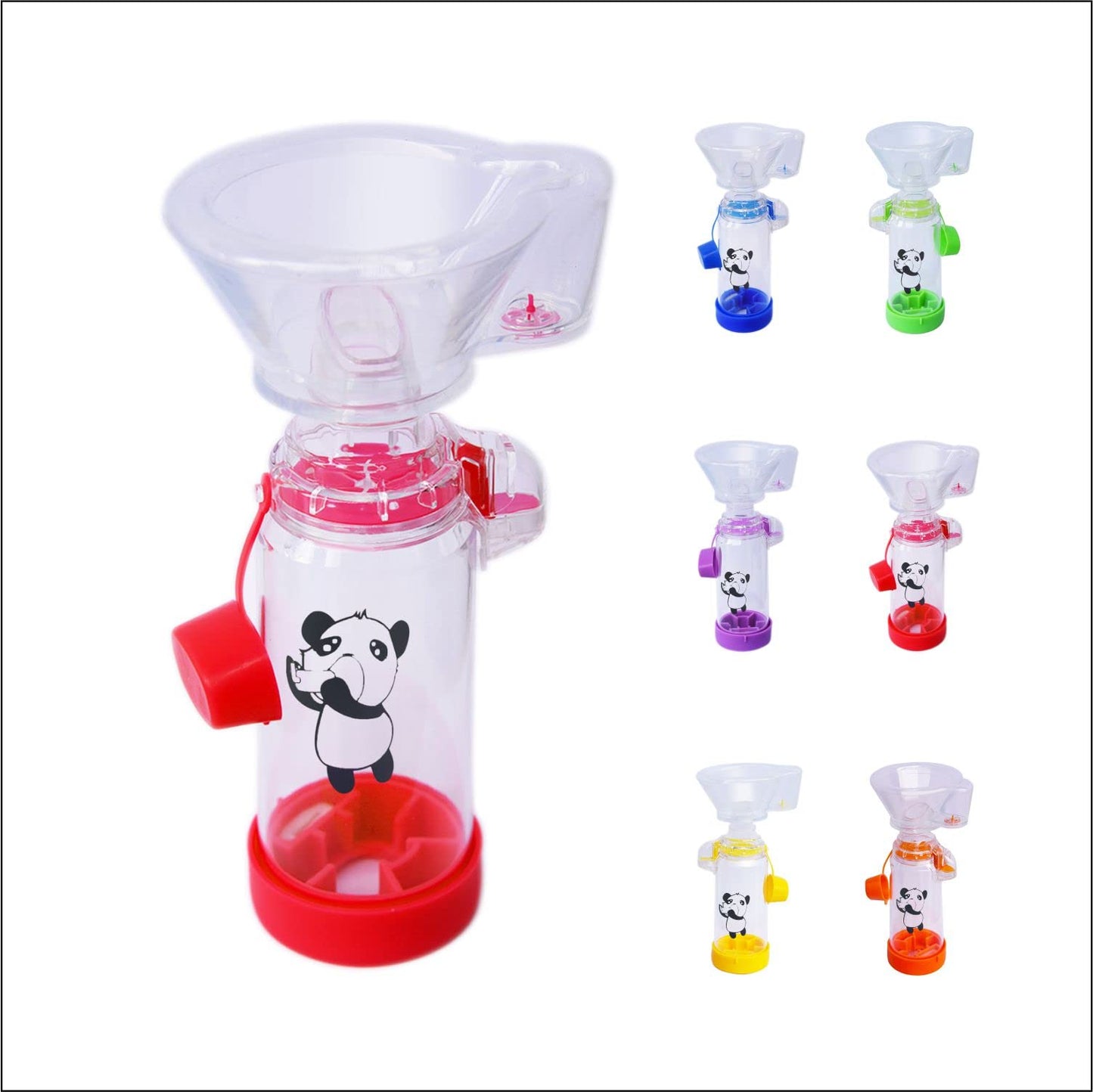 Ramixi Inhaler Spacer for Adult and Kids NESSI OTC SPACER (Panda/Pink/kids)