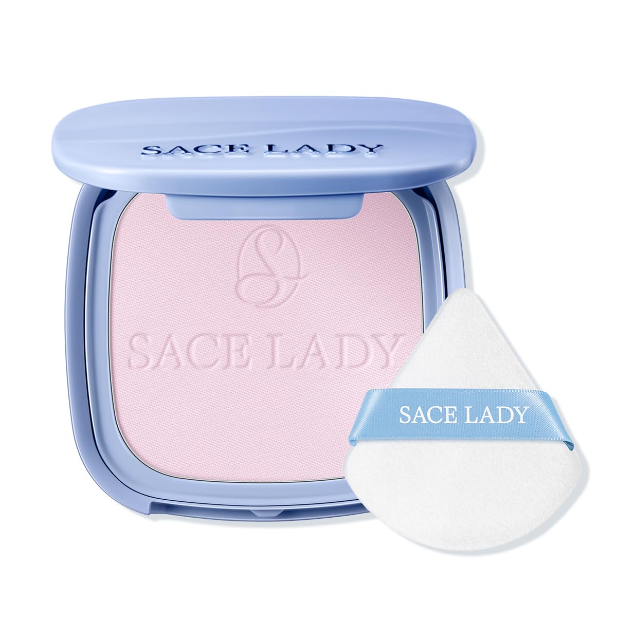 SACE LADY Face Powder Waterproof Setting Makeup, Talc-Free Oil Control Pressed Powder Compact for Women, Blurring Pores Matte Lo
