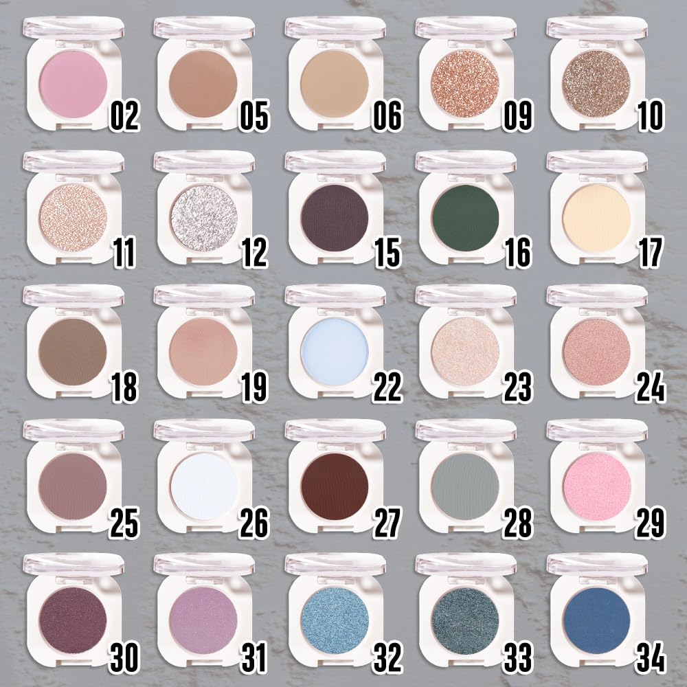 WanTuoluo Dark Teal Glitter Eyeshadow Palette for Women, Single Monochrome Eye Shadow Makeup, Shiny Pressed Powder, Blendable Na