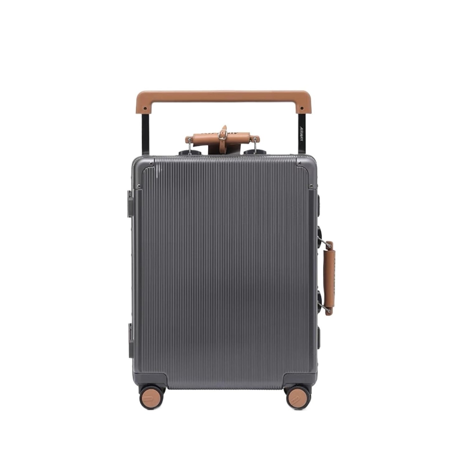 MUdson Trunk 20" 24" 26" 28 Men's Aluminum Frame Business Trolley Case Universal Boarding Box with Wheels Suitcase Durable (Color : Silver, Size : 24")