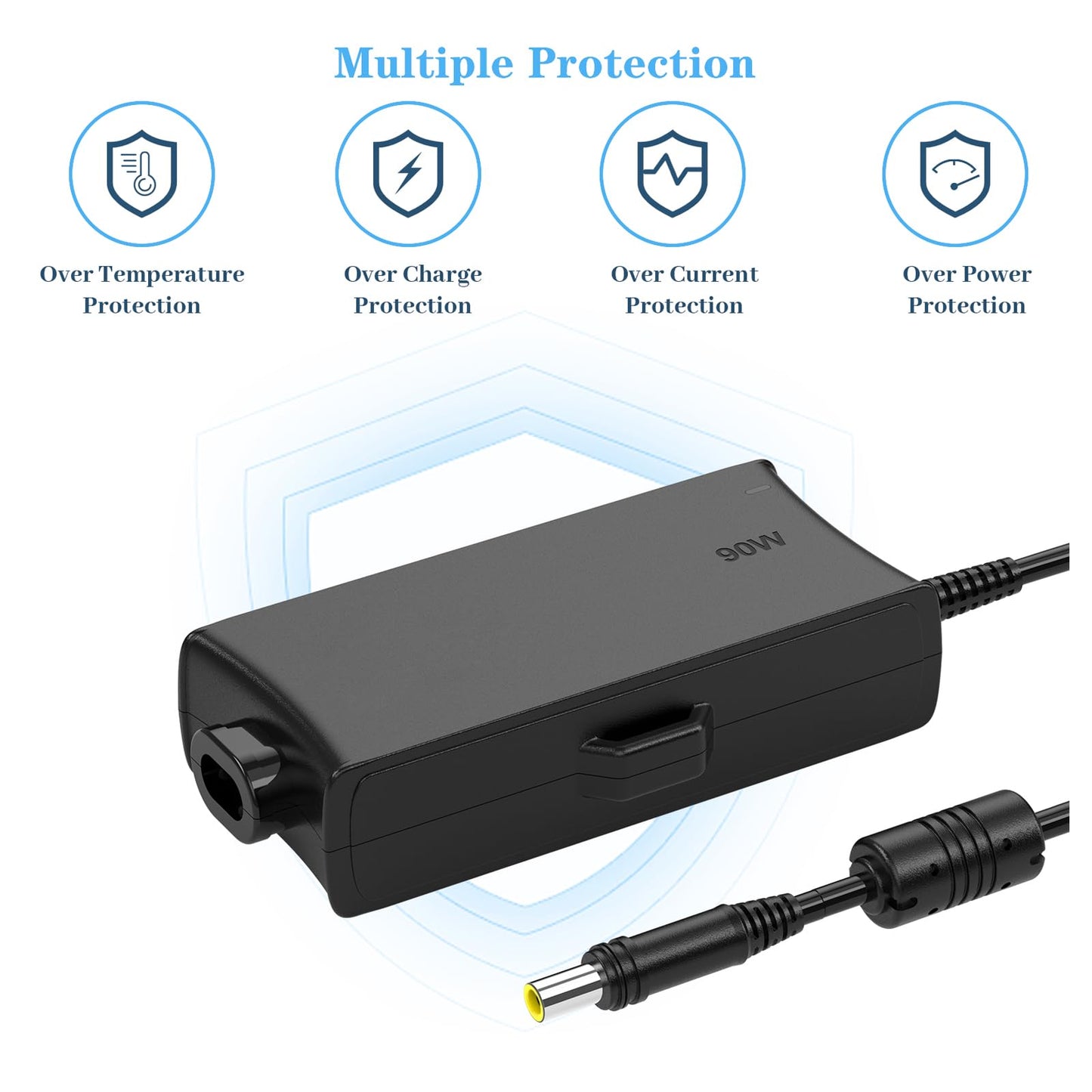 LIFKAHY 90W AC Adapter for ResMed Cpap Airsense 10 Power Cord ResMed aircurve 10 Autoset for Her CPAP Elite Power Adapter for AirCurve 10 and AirCurve 10S 10VAuto 10 ASV Charger (Yellow tip 1 pin)