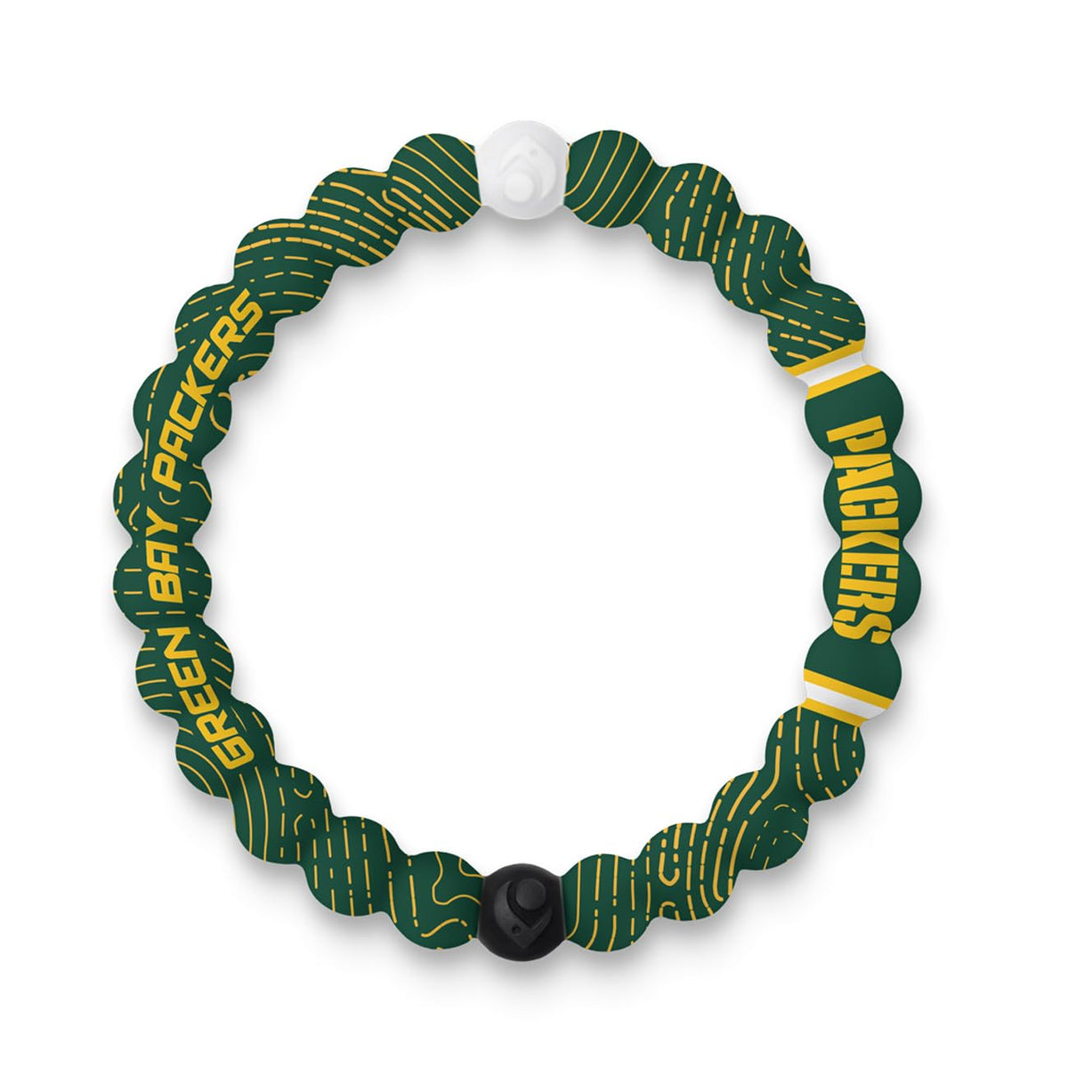 Lokai NFL Football Collection Silicone Beaded Bracelet, Green Bay Packers Home Field (Medium) - Beaded Bracelet for Women & Men,