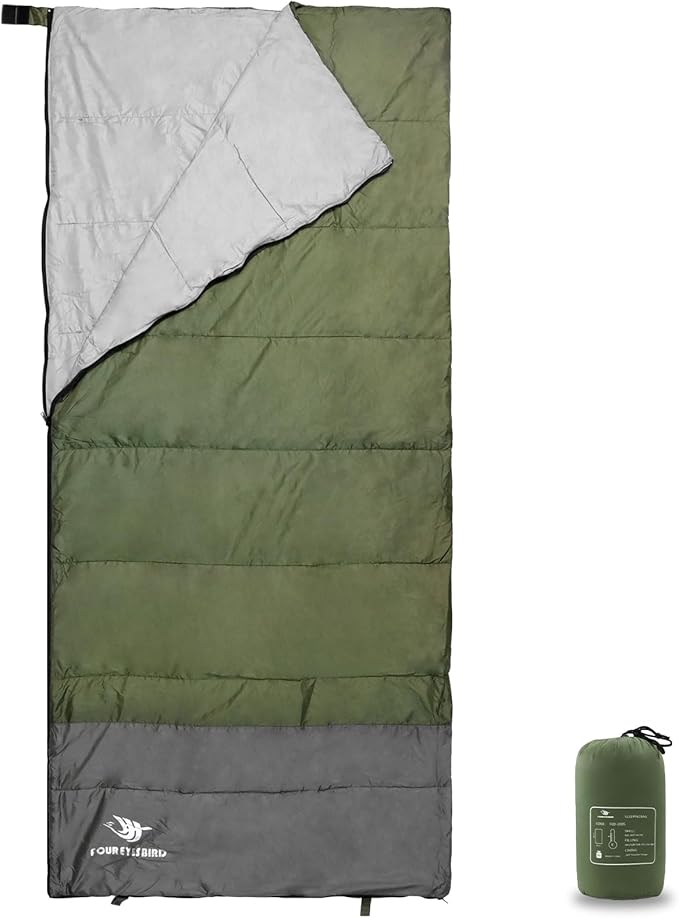 Arctic Lemmings Envelope Sleeping Bag, Three Seasons Constant Temperature Sleeping Bag, Suitable for All Ages, Indoor Hote...