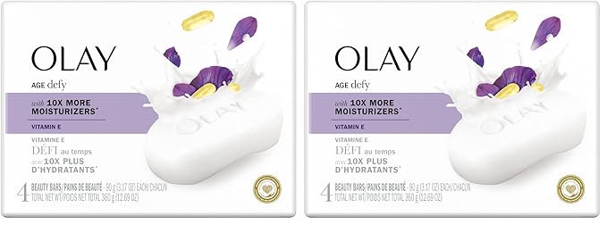 Olay Age Defying Beauty Bar Soap, 4 ct (Pack of 2)