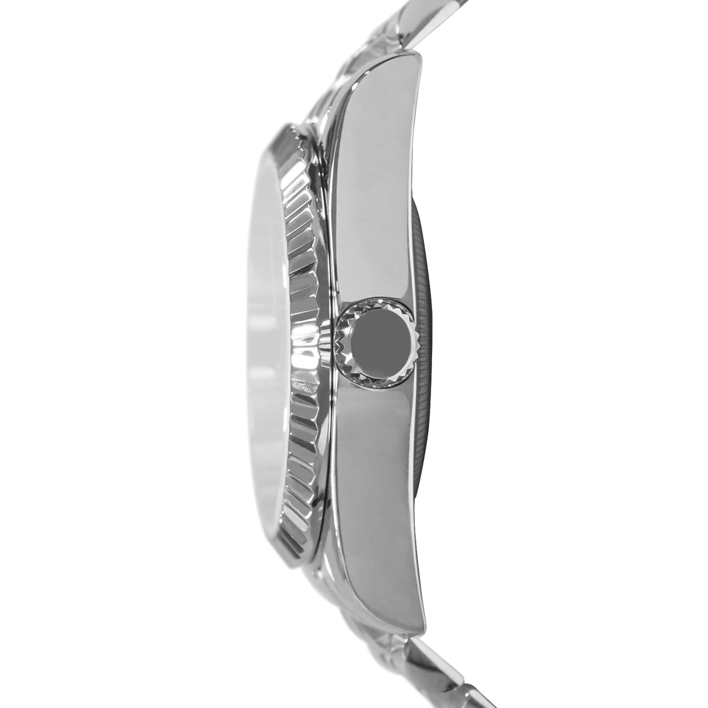 PASCAL Timeless Classic Women's Watch, Swiss Quartz, Sapphire Crystal, 10ATM Waterproof, Stainless Steel Bracelet in Silver & Rose Gold, Diamond Hour Markers, 31mm (Navy)