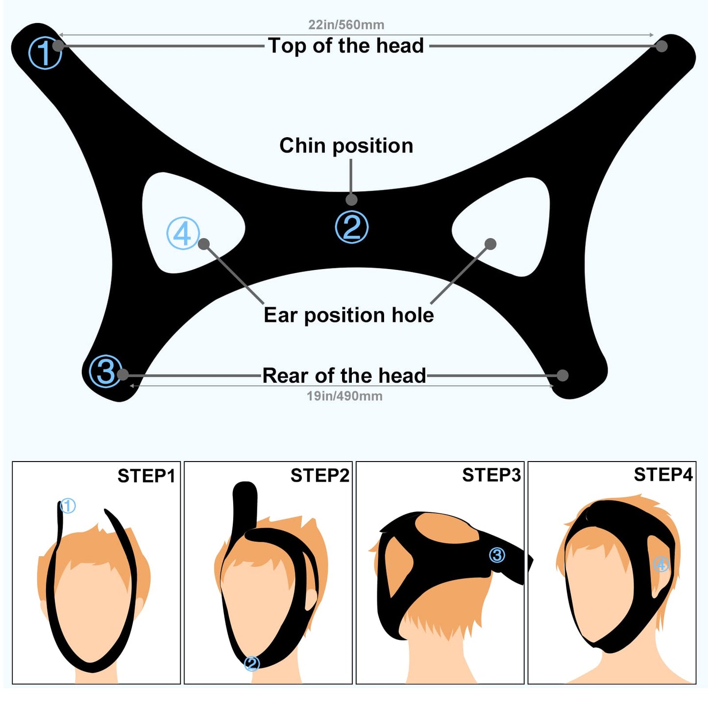 Anti-Snore Chin Strap Devices, Chin Strap for Sleeping Comfortable Snoring Solution, Breathable and Adjustable for Men and Women - Black11