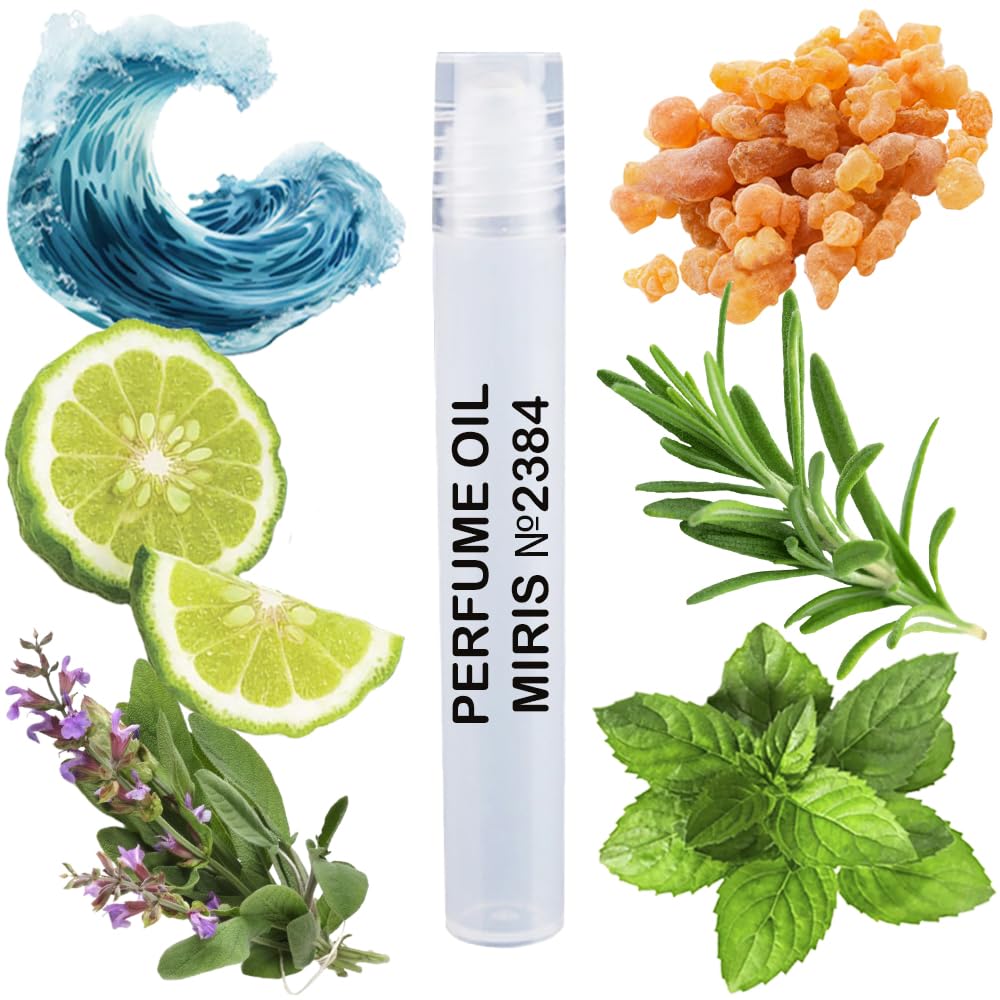 MIRIS No. 2384, Inspired by Aqua Di Gi Profumo, Long-Lasting Perfume Oil for Men Roll-On, Rollerball 0.34 Fl Oz / 10 ml
