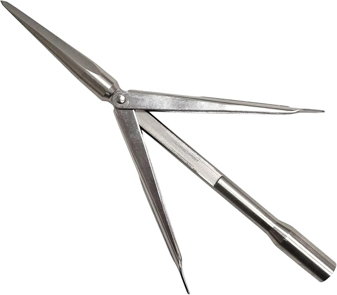 Palantic 7mm Tricuspid Spearfishing Speartip 6" Stainless Steel Tip – Durable Anti-Corrosion Replacement for Winter Spearf...