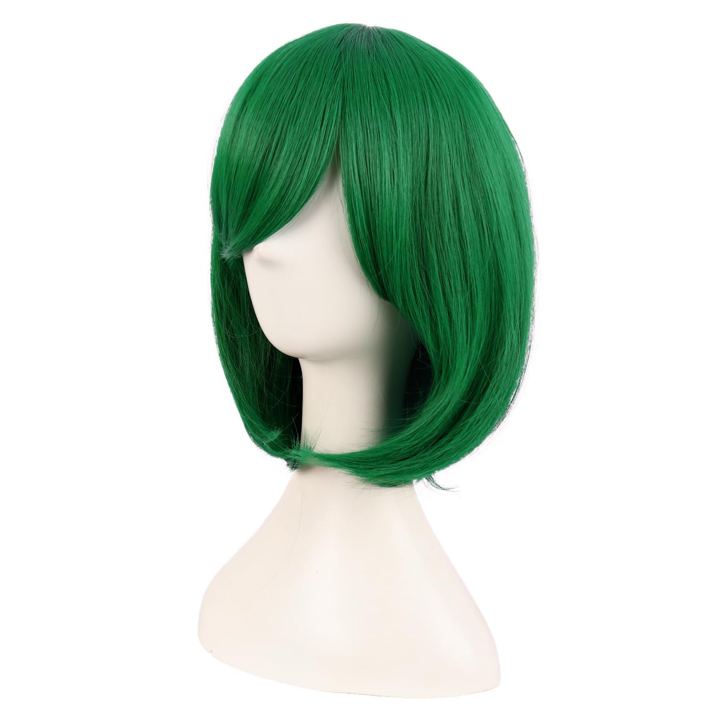 MapofBeauty 14Inch /35cm Female Models Medium Length Straight Hair Cosplay Wig (Grass Green)