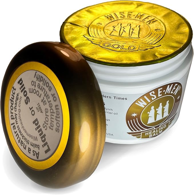 Wise Men Healing Balm with Myrrh and Frankincense Essential Oils for Neuropathy, Sciatica and Nerve Pain Massage and Skin Moisturizing (Pack of 2)